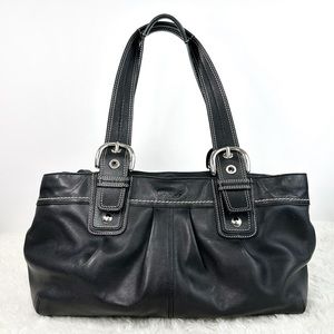 Coach Black Leather Soho Tote Shoulder Bag